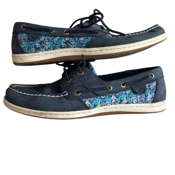 Sperry Top Sider Women’s Koifish Floral Leather Boat Shoes - Picture 3 of 5
